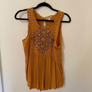 Boho Embroidered Tank
